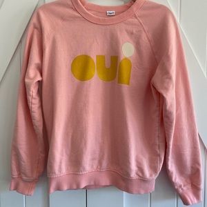 Claire V Oui Sweatshirt Pink